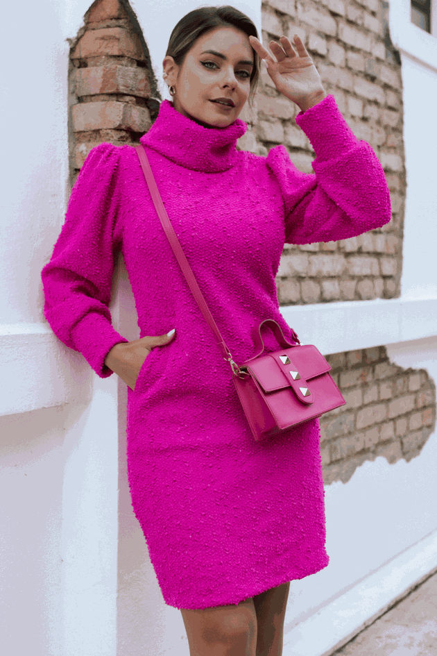 vestido canelado tricot rosa prosa 2