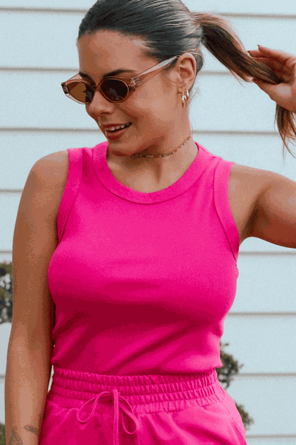 blusa regata feminina canelada rosa prosa 2